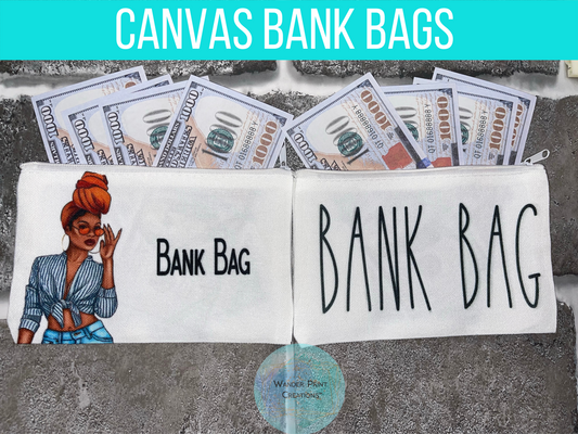 BANK BAG | Budgeting Bag | Envelope Budgeting | Custom | Deposit Bag | Accessory Pouch