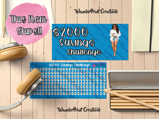$2000 Savings Challenge  Envelope