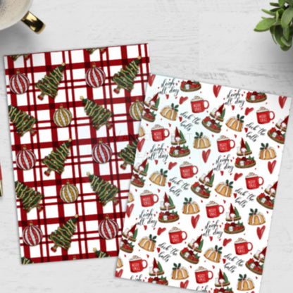 Kindle Insert for Clear Case | Kindle Skin Printable | Kindle Paperwhite Case | Christmas Bundle | Stickers | E-Reader Template | Kindle Decor