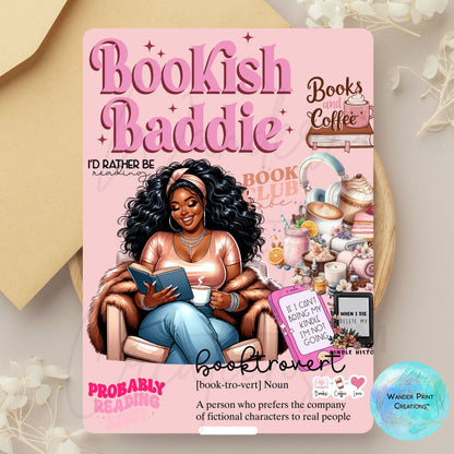Kindle Insert for Clear Case | Kindle Skin Printable | Kindle Paperwhite Case | Bookish Baddie | Stickers | E-Reader Template | Kindle Decor