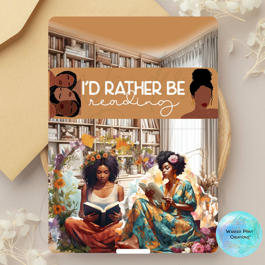 Kindle Insert for Clear Case | Kindle Skin Printable | Kindle Paperwhite Case | I Rather Be Reading | Stickers | E-Reader Template | Kindle Decor