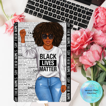 Kindle & NOOK Insert for Clear Case | Kindle Paperwhite Case | NOOK case  | BLACK LIVES MATTER | Stickers | E-Reader Template | Kindle & NOOK Decor