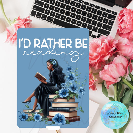Kindle Insert for Clear Case | Kindle Skin Printable | Kindle Paperwhite Case | Blue Dream Reads| Stickers | E-Reader Template | Kindle Decor