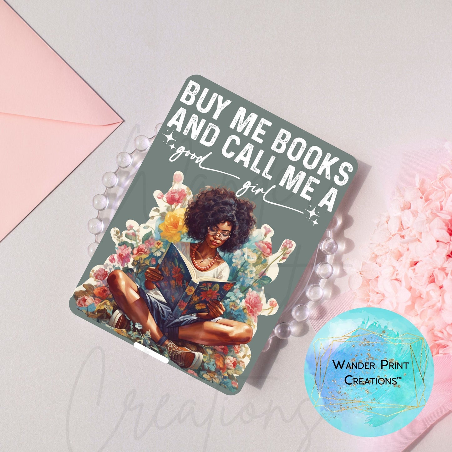 Kindle Insert for Clear Case | Kindle Skin Printable | Kindle Paperwhite Case | GOOD GIRL | Stickers | E-Reader Template | Kindle Decor