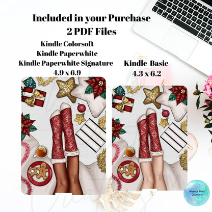 Kindle Insert for Clear Case | Kindle Skin Printable | Kindle Paperwhite Case | Christmas Scene | Stickers | E-Reader Template | Kindle Decor