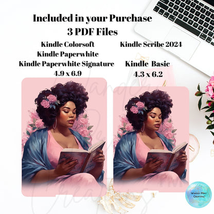 Kindle Insert for Clear Case | Kindle Skin Printable | Kindle Paperwhite Case | Blissful Reading| Stickers | E-Reader Template | Kindle Decor