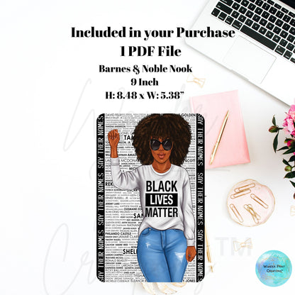 Kindle & NOOK Insert for Clear Case | Kindle Paperwhite Case | NOOK case  | BLACK LIVES MATTER | Stickers | E-Reader Template | Kindle & NOOK Decor