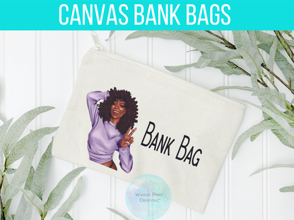 BANK BAG | Budgeting Bag | Envelope Budgeting | Custom | Deposit Bag | Accessory Pouch