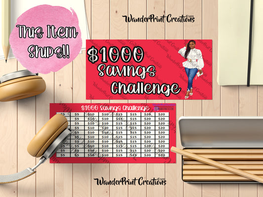 $1000 Savings Challenge  Envelope