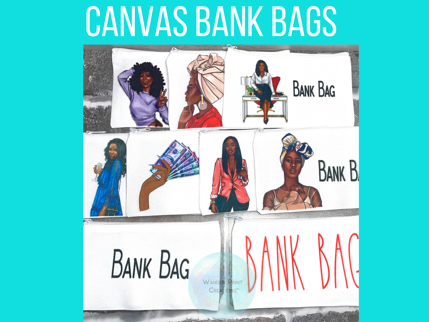 BANK BAG | Budgeting Bag | Envelope Budgeting | Custom | Deposit Bag | Accessory Pouch