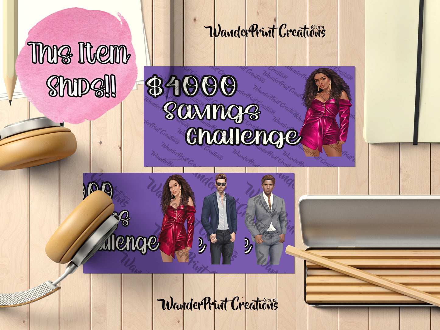 $4000 Savings Challenge Envelope A6 sized Envelope & Savings Tracker