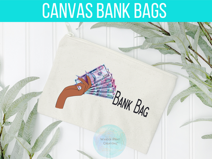 BANK BAG | Budgeting Bag | Envelope Budgeting | Custom | Deposit Bag | Accessory Pouch