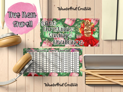 $600 CHRISTMAS or HOLIDAY Savings Challenge Envelope