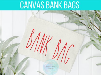BANK BAG | Budgeting Bag | Envelope Budgeting | Custom | Deposit Bag | Accessory Pouch