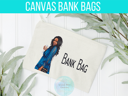 BANK BAG | Budgeting Bag | Envelope Budgeting | Custom | Deposit Bag | Accessory Pouch