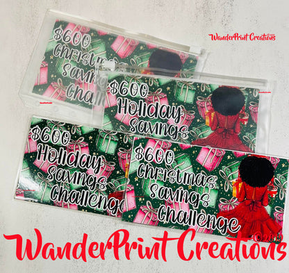 $600 CHRISTMAS or HOLIDAY Savings Challenge Envelope