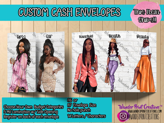 EVERYDAY GIRL Custom Cash Envelopes  with Money Affirmations