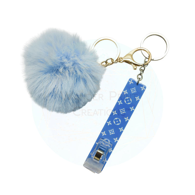 Ice Cream Pom Pom Keychain - Blue – Tiny Mills®