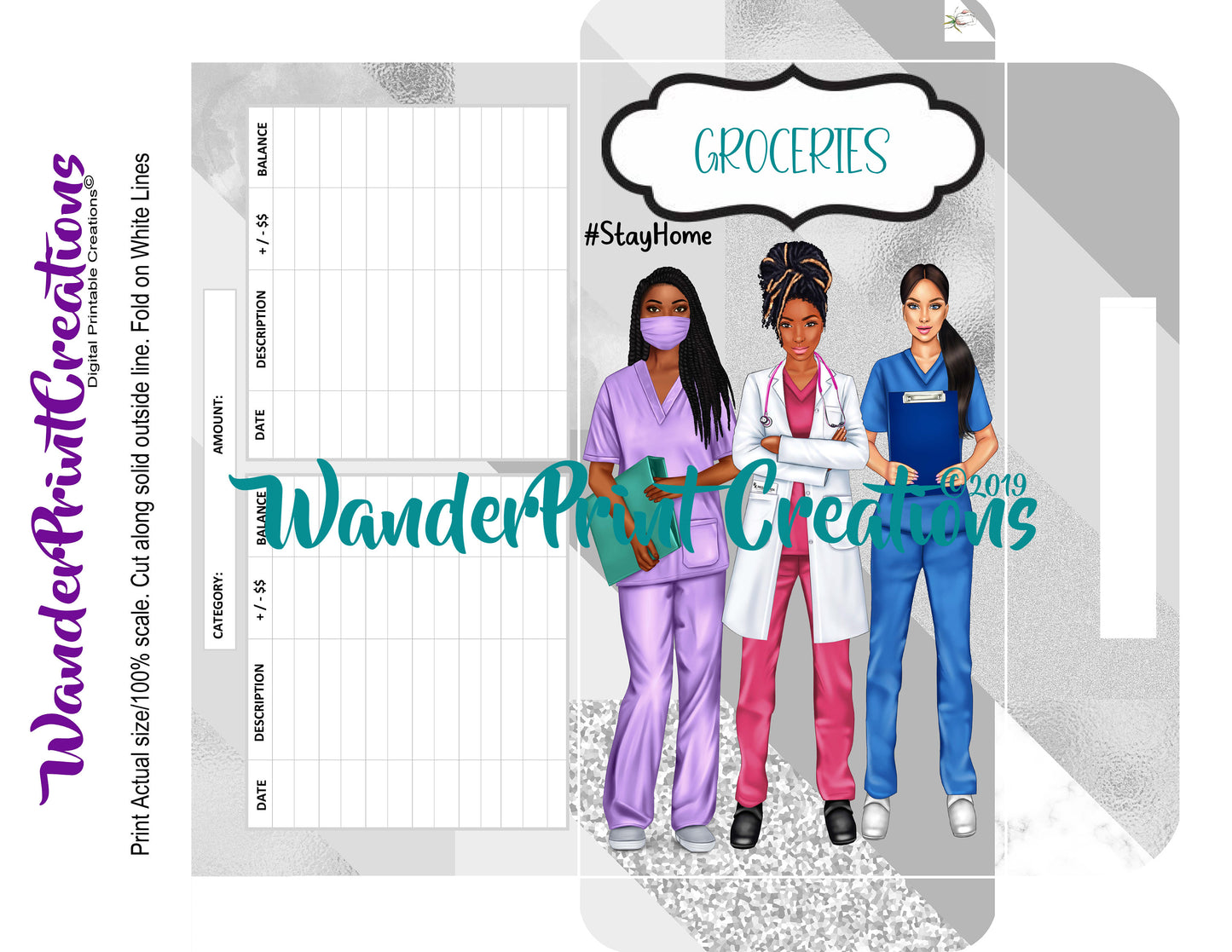 #StayHome Cash Envelope Dedicated to our Doctors and Nurses:  Printable Budget Envelopes - Budgeting Envelopes - Zero Based Budget