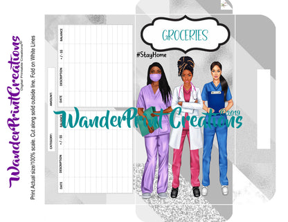#StayHome Cash Envelope Dedicated to our Doctors and Nurses:  Printable Budget Envelopes - Budgeting Envelopes - Zero Based Budget