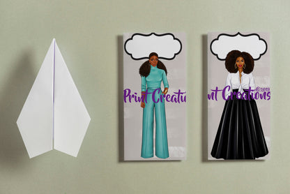 BOSS LADY : EBONY Blank Cash Envelopes Set of 7 - Printable Budget Envelopes