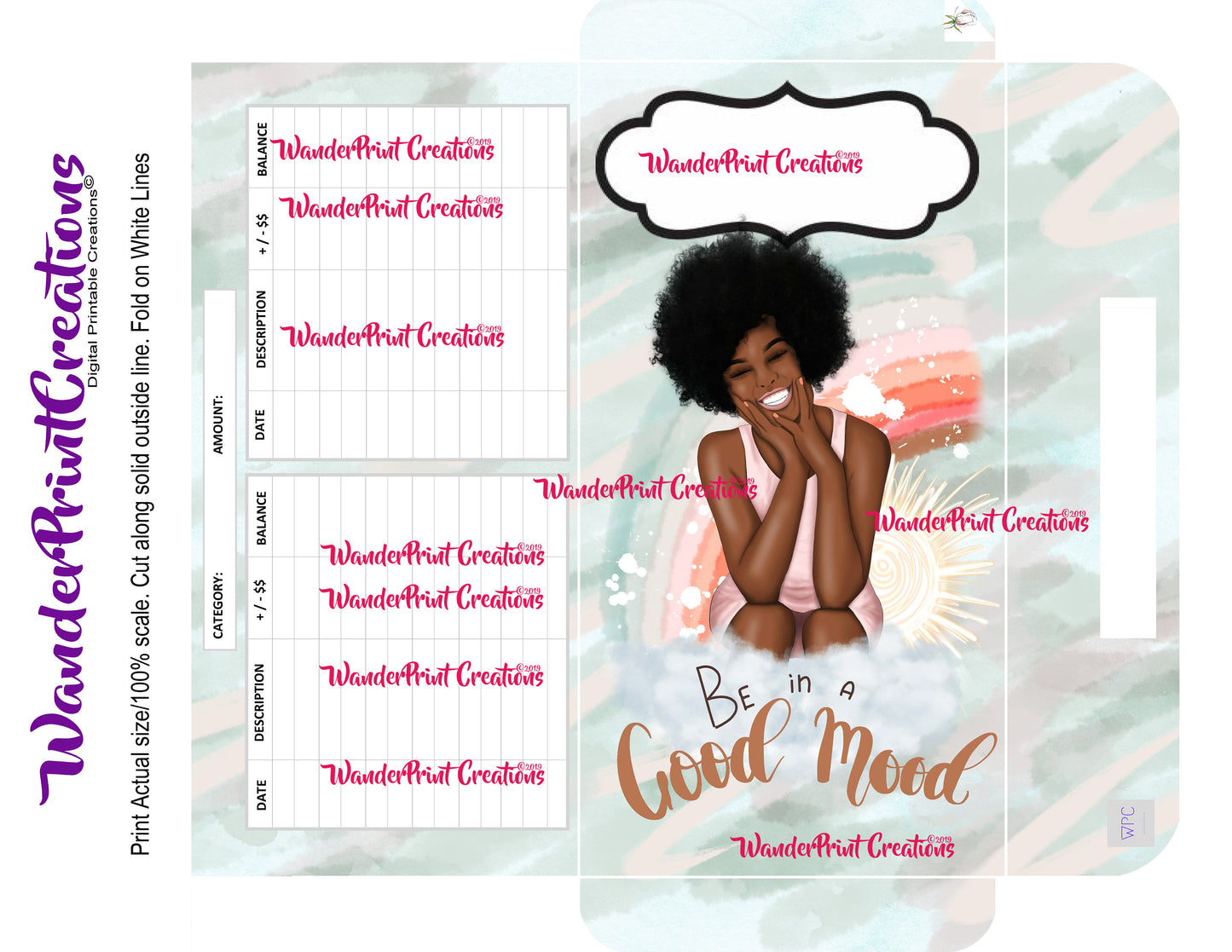 BE HAPPY Cash Envelope Set | Printable