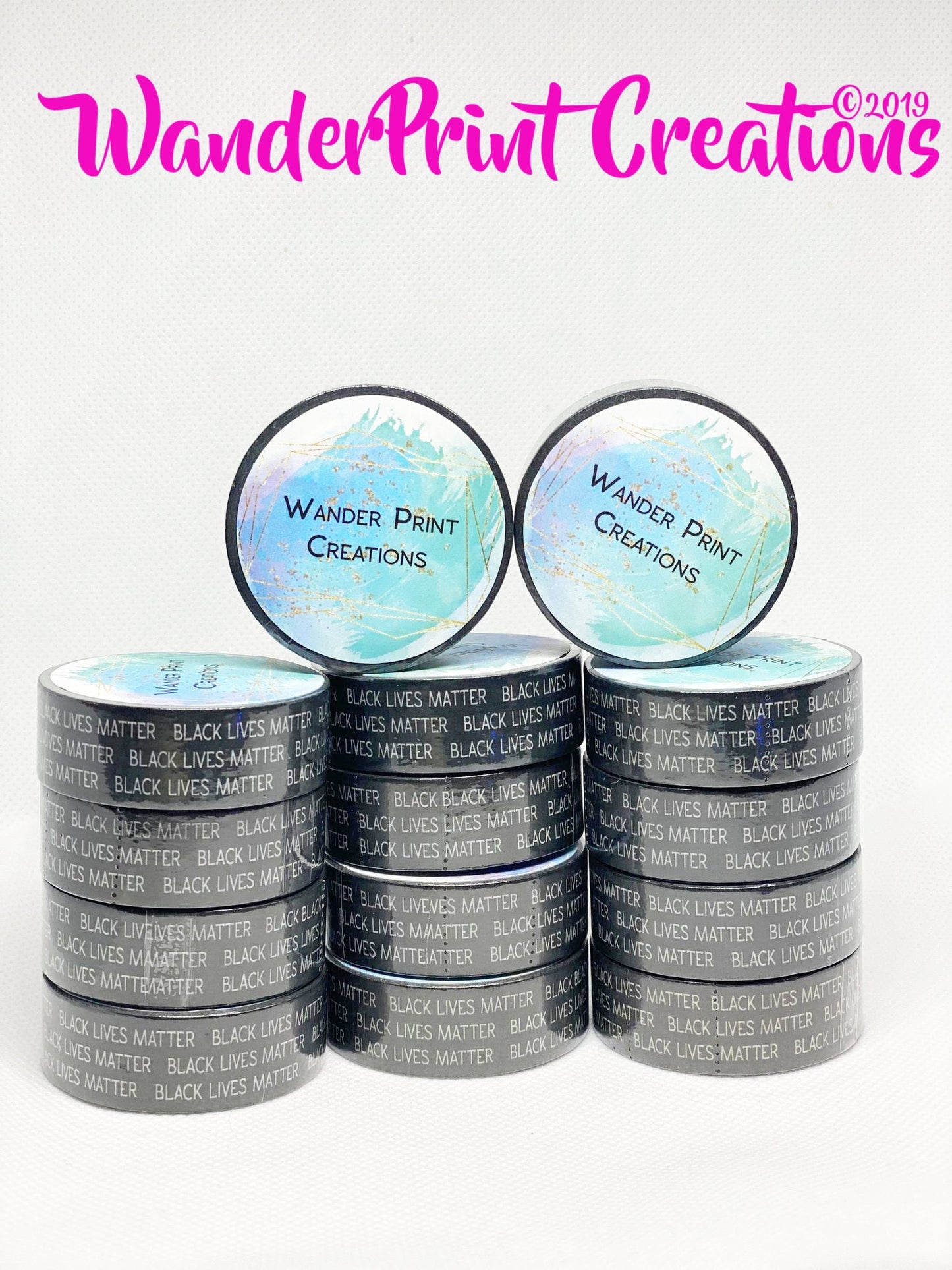 BLACK LIVES MATTER Juneteenth 20mm , 15mm, 15mm Washi Tape Craft Tape Bundle