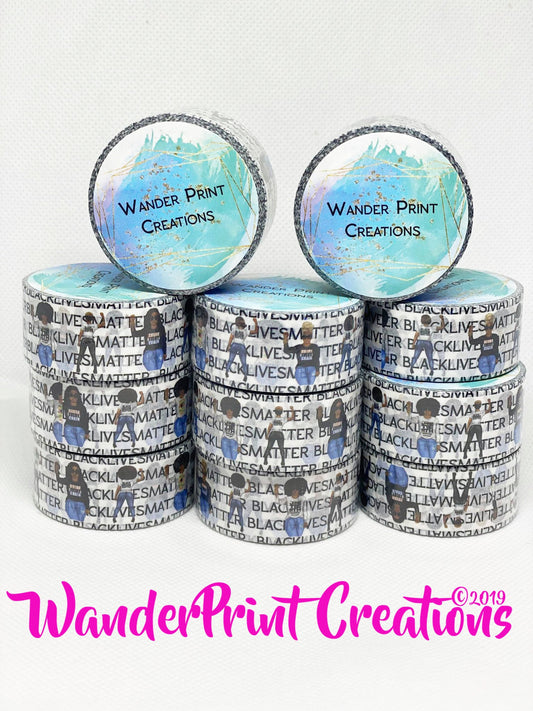BLACK LIVES MATTER / Power Women/ Juneteenth 20mm Washi Tape Craft Tape