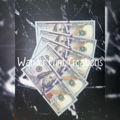 SINKING FUND PLACEHOLDER  100 Dollar  Money Slips Set of 10